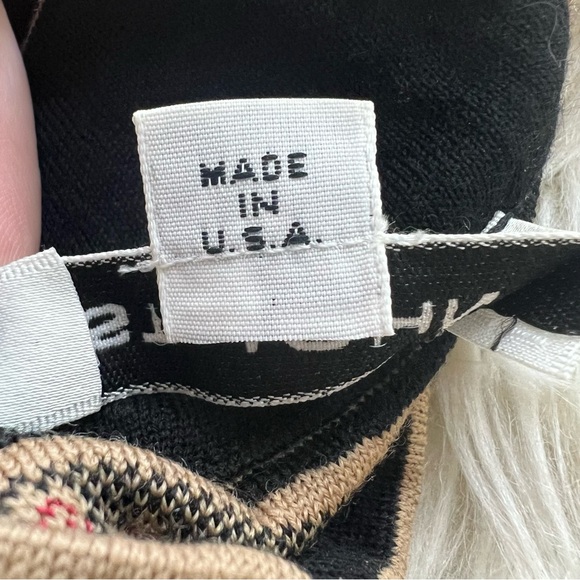 ST. JOHN Womens Mock Neck Sleeveless Sweater Fall Leaves Floral Knit USA Size M - Picture 4 of 7